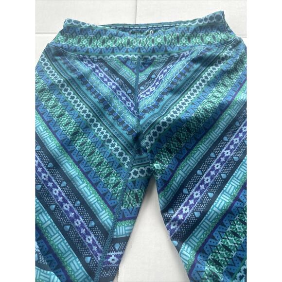 prAna Roxanne Women's Cropped Leggings S Multicolor Chevron Aztec Yoga Running - Picture 2 of 5